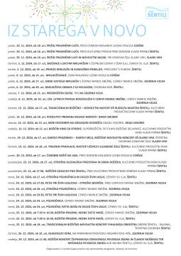 Program decembrskih prireditev